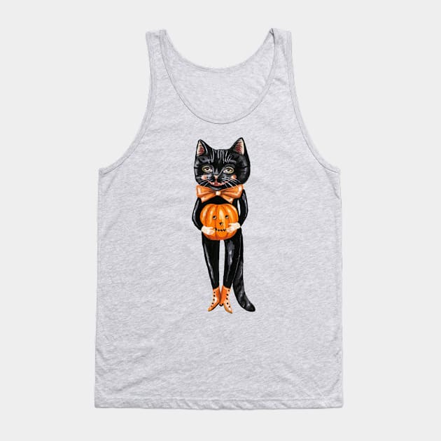 Black cat with pumpkin Tank Top by KayleighRadcliffe